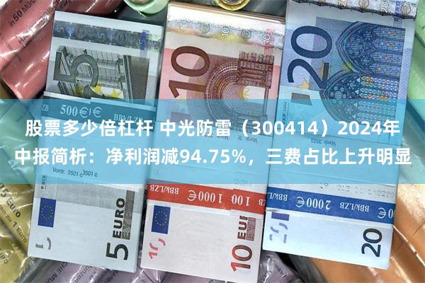 股票多少倍杠杆 中光防雷（300414）2024年中报简析：净利润减94.75%，三费占比上升明显