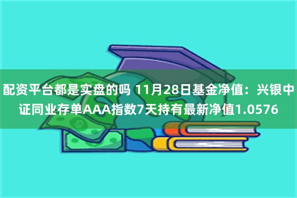 配资平台都是实盘的吗 11月28日基金净值：兴银中证同业存单AAA指数7天持有最新净值1.0576